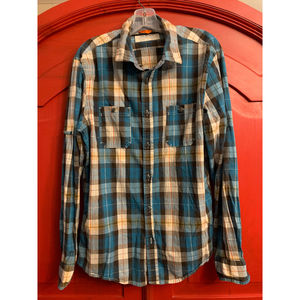 Urban Pipeline Plaid Button Down Shirt Boys Size Large L Great shape